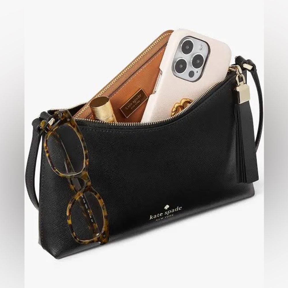 NWOT Kate spade Sadie Small Crossbody black purse - Picture 4 of 7